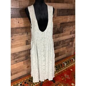 Vintage R. J. Stevens Floral Jumper Dress Size 14 (Size Large)